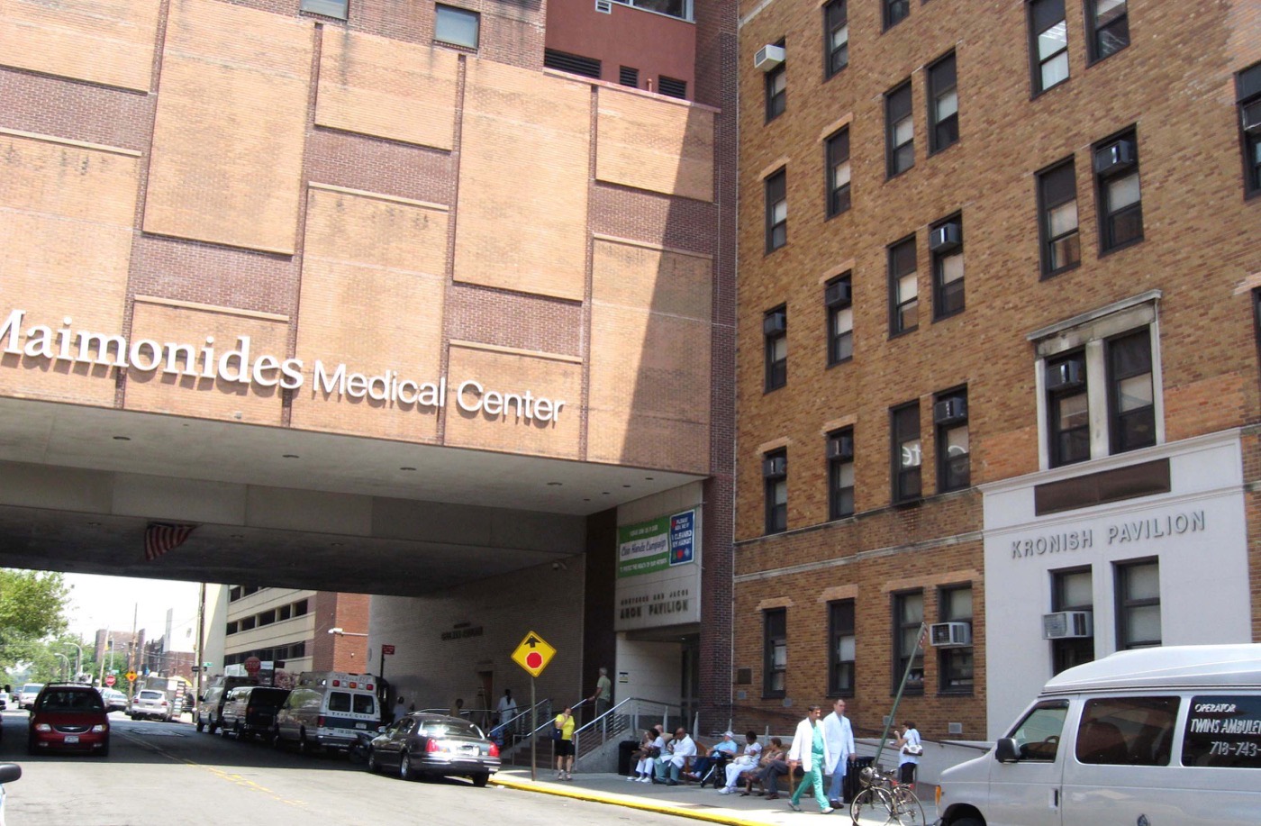 Maimonides Medical Center exterior in Borough Park, Brooklyn